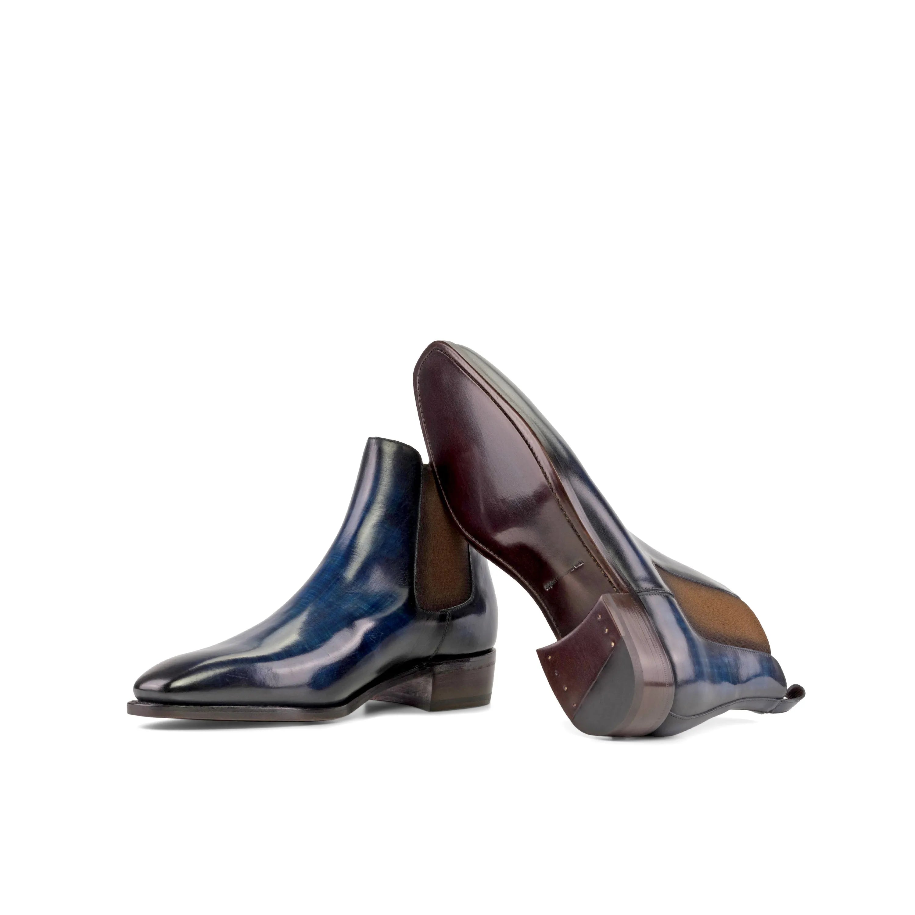 Two-toned leather Lordpaul Patina Chelsea Boots featuring a stylish design