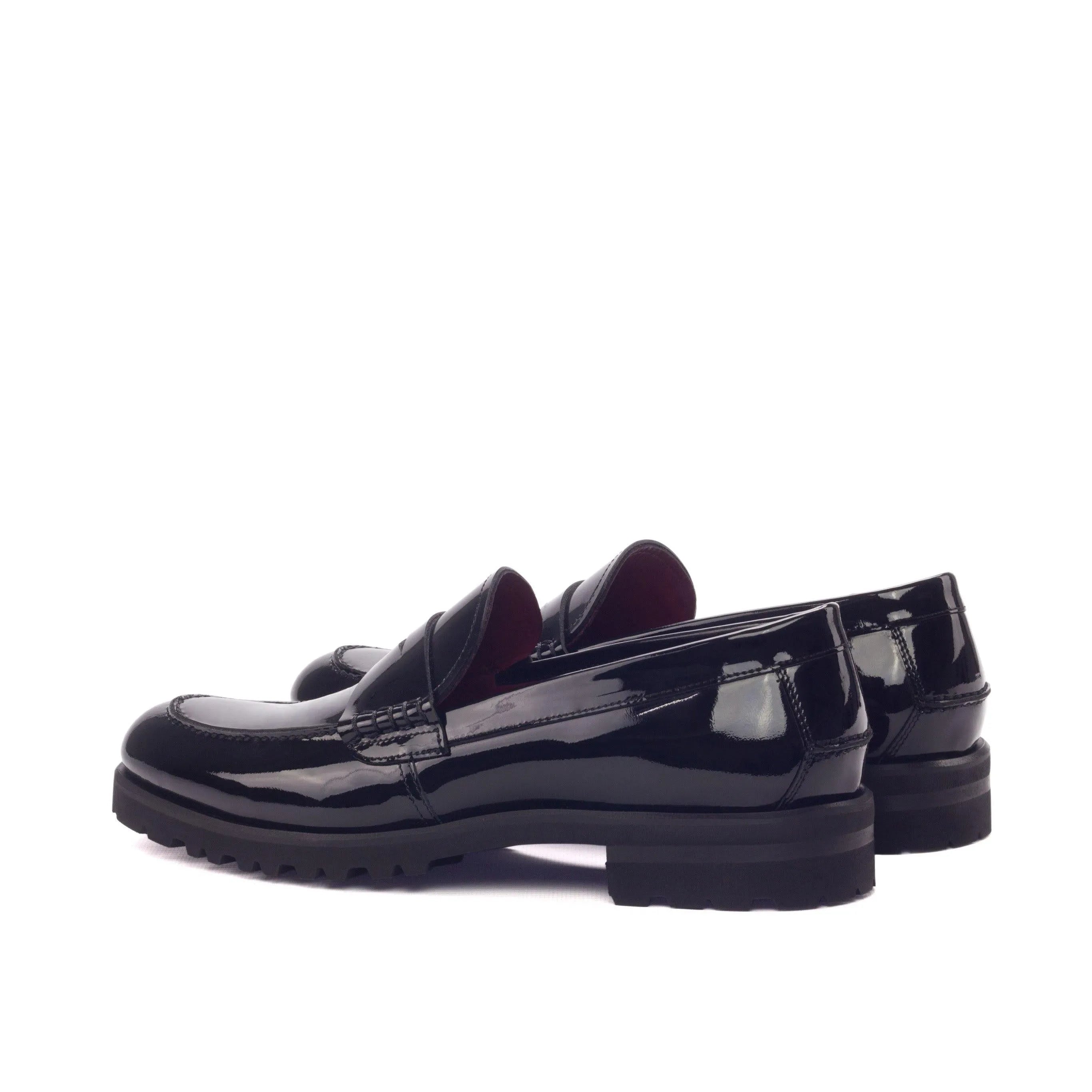 Black patent leather Marina Ladies Loafers II showcasing elegant ladies loafers style