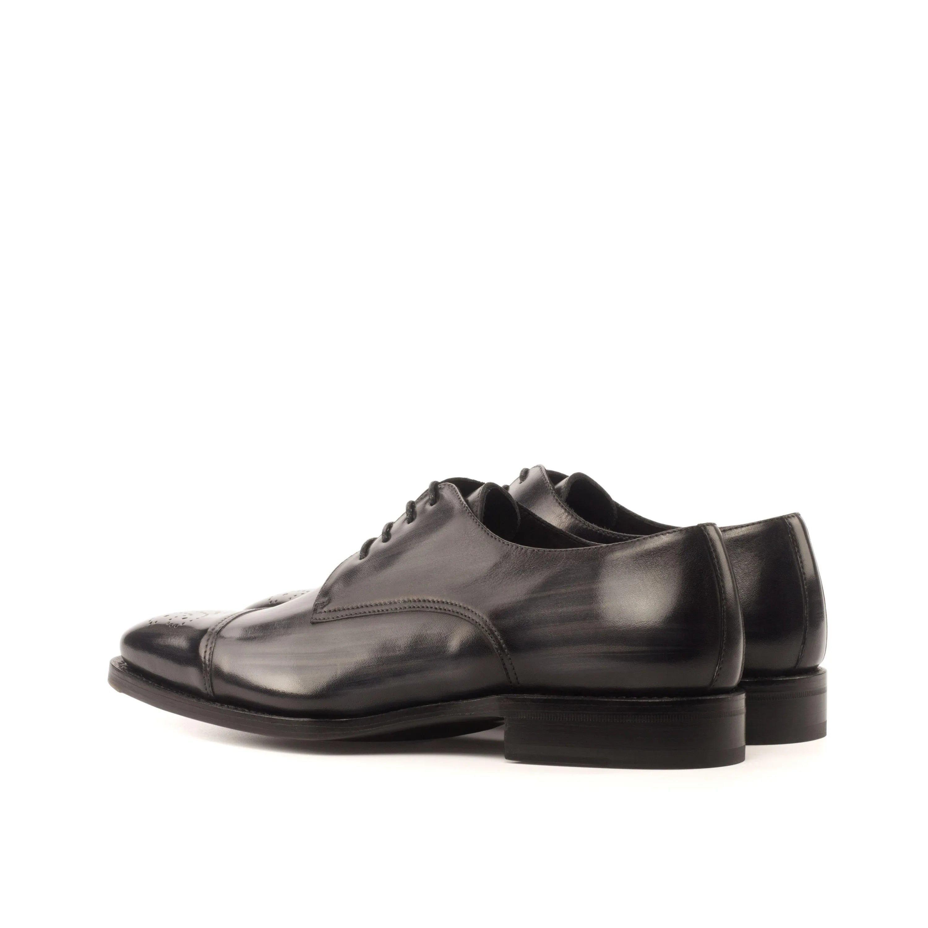 Gray leather dress shoes, Marion Patina Derby featuring a stylish derby split toe design