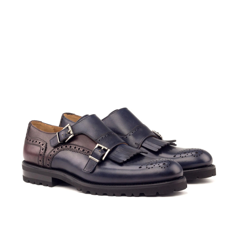 Pair of Maryet Kiltie Ladies Monk Strap II shoes in painted calf leather style