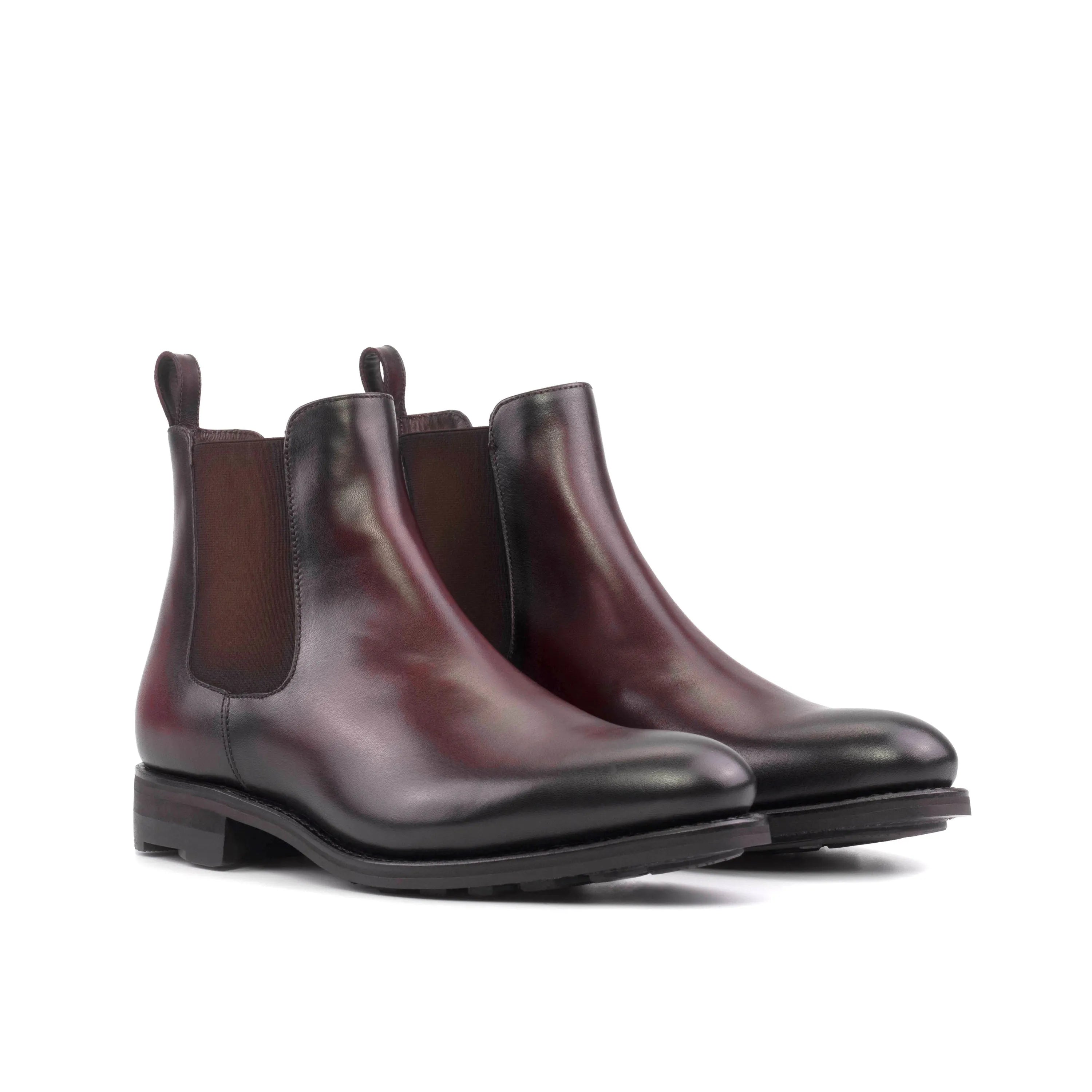 Burgundy leather Matterhorn Chelsea Boots for a stylish fast lane fashion statement