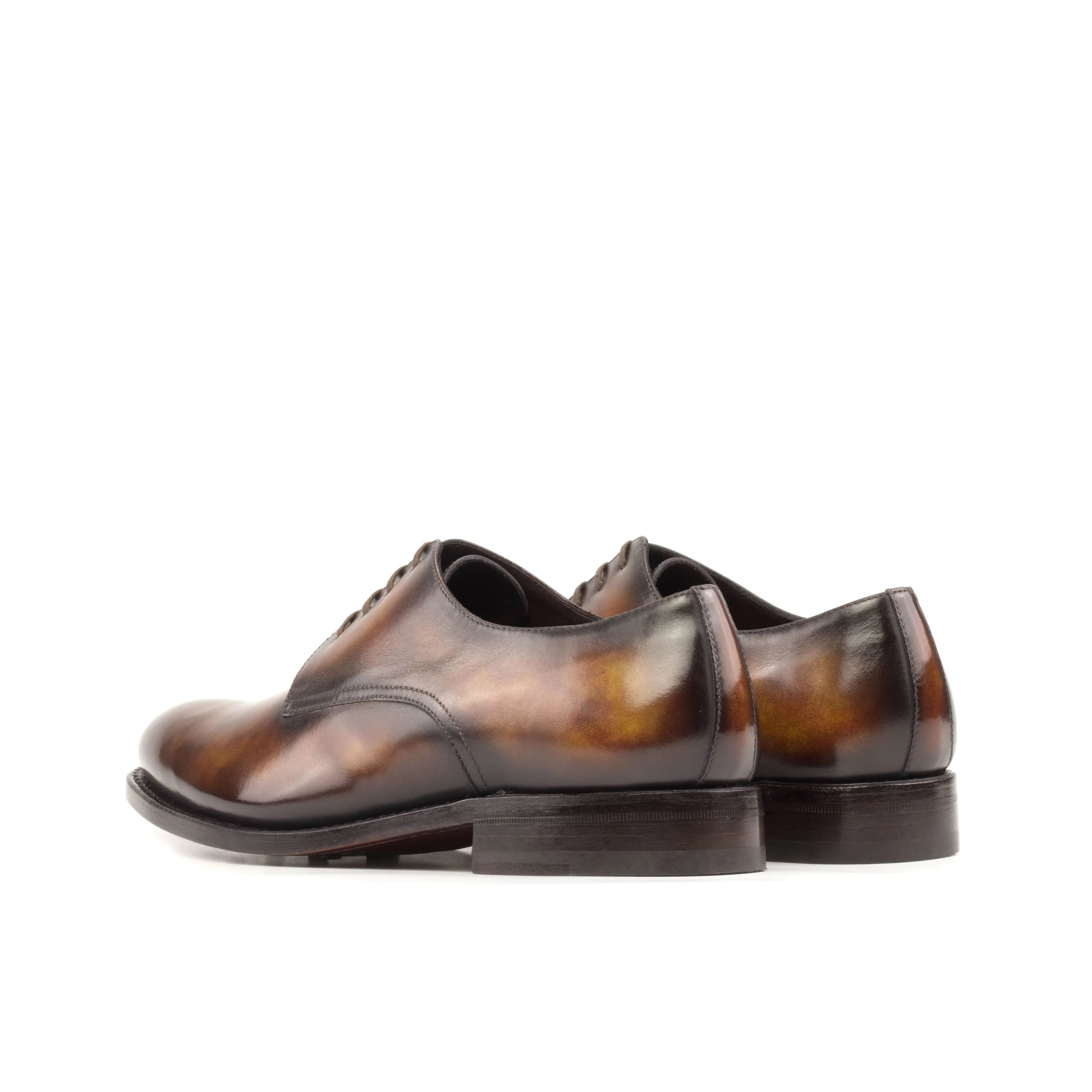 Brown leather Mikeal Patina Derby shoes for a stylish, sophisticated look