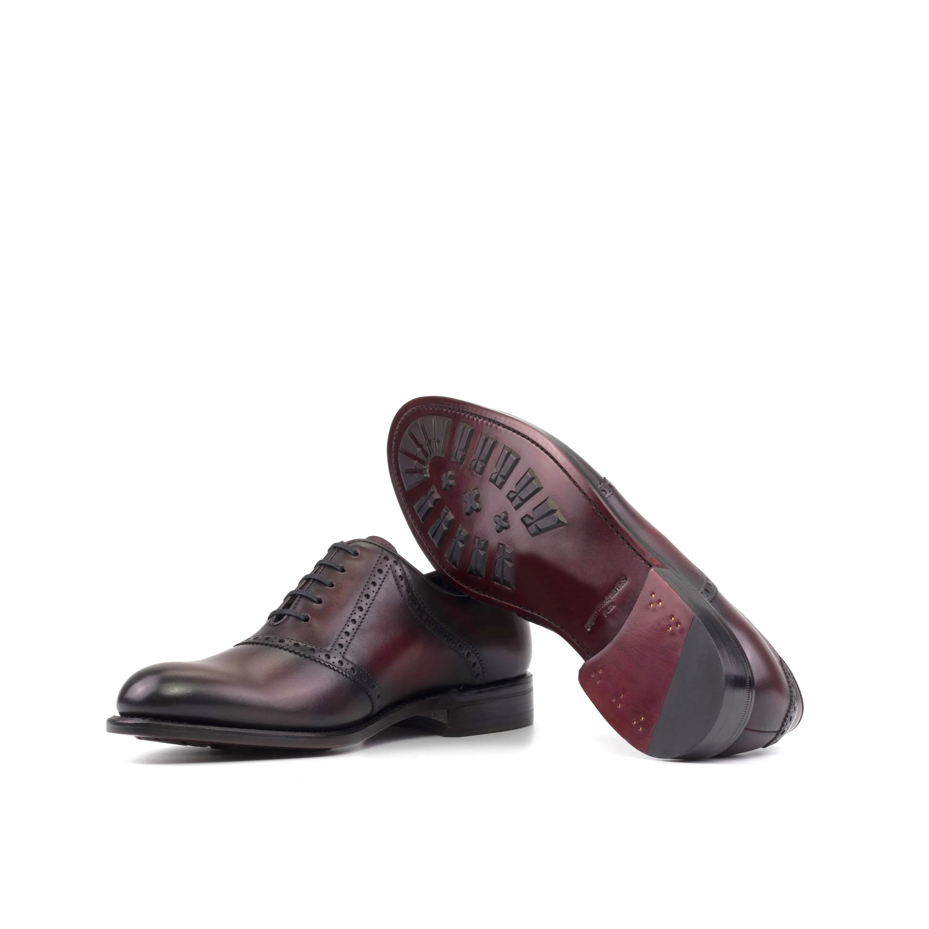 Burgundy leather Noble Saddle shoes perfect for formal and casual occasions