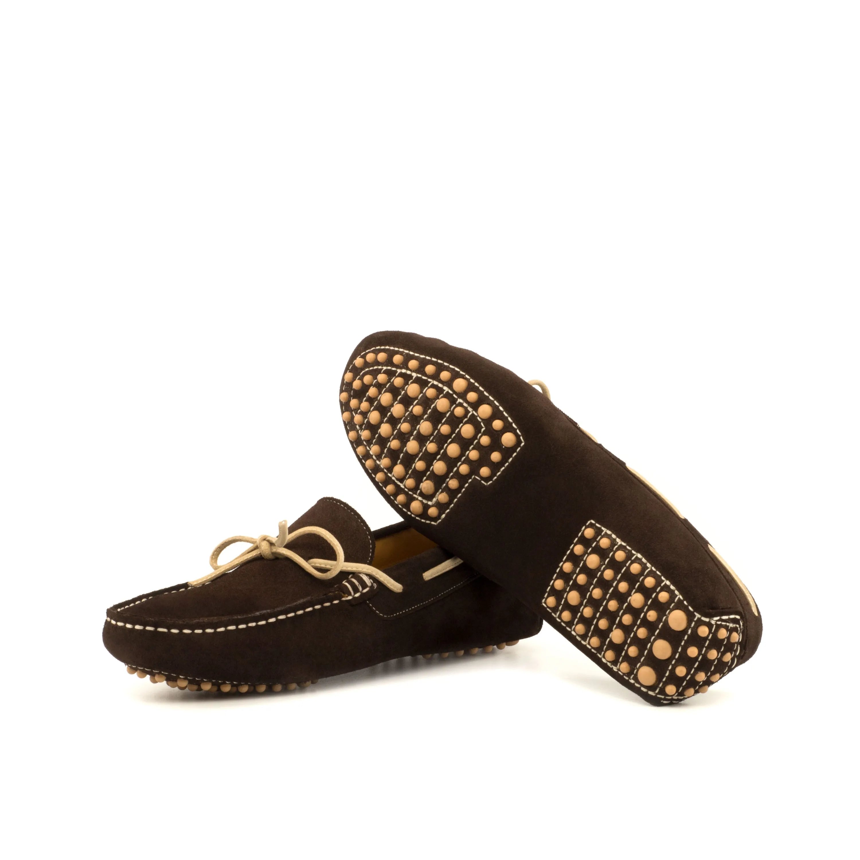 Brown suede NY Driver driving shoes offer comfort and style for your cart adventures