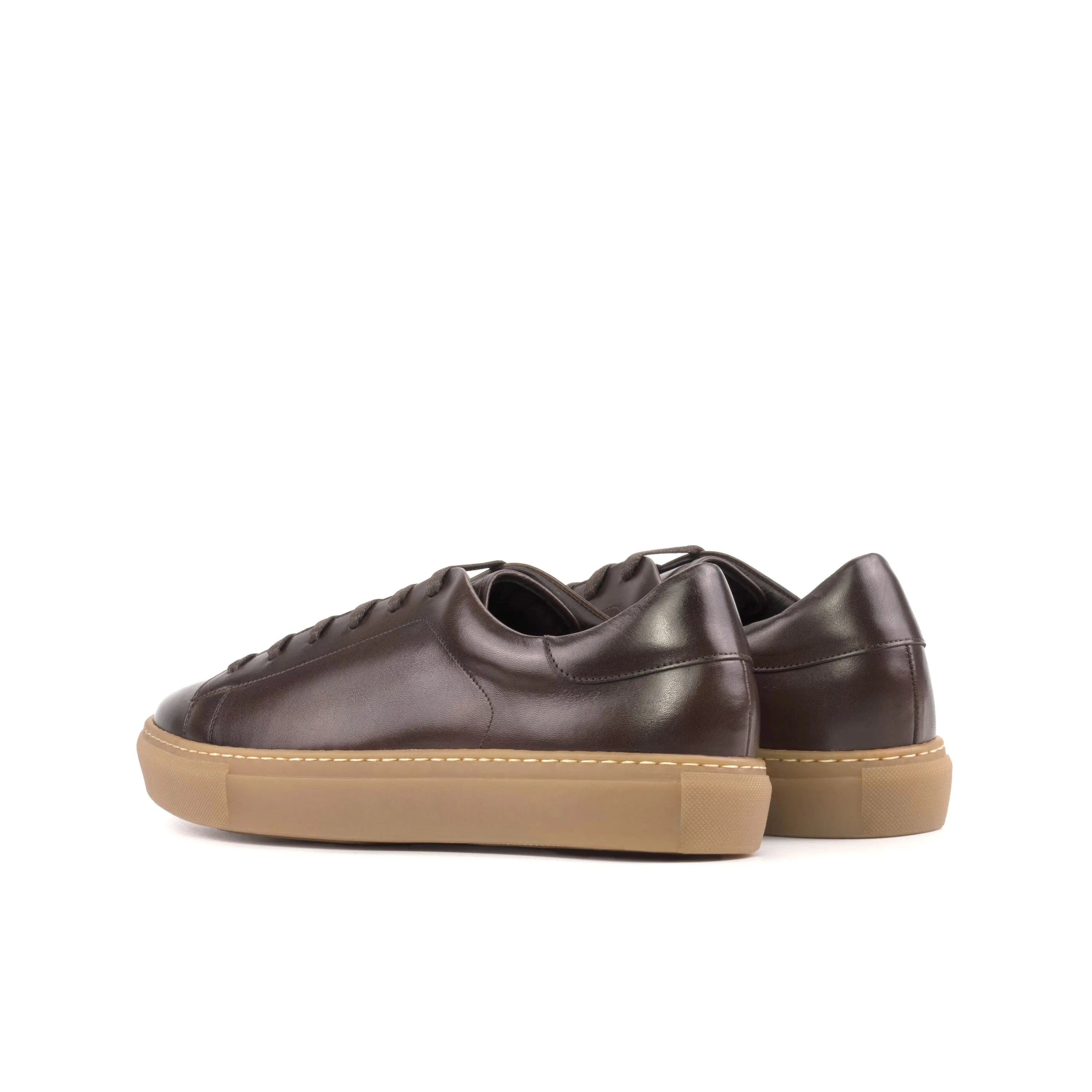 Brown leather Ophelio Trainer Sneakers with tan cupsole for stylish comfort