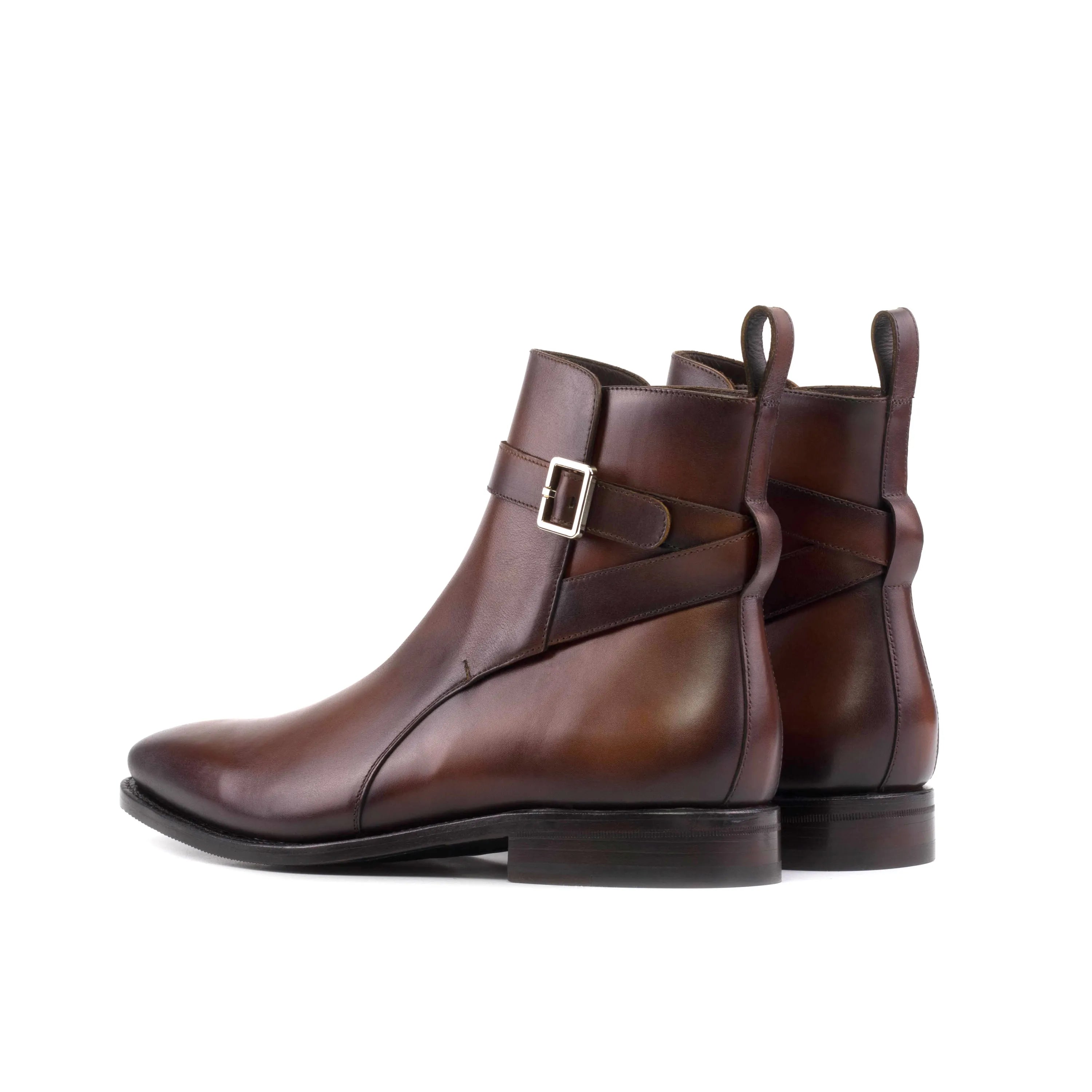Brown leather ankle boots with buckle, perfect for stylish Palace Jodhpur Boots