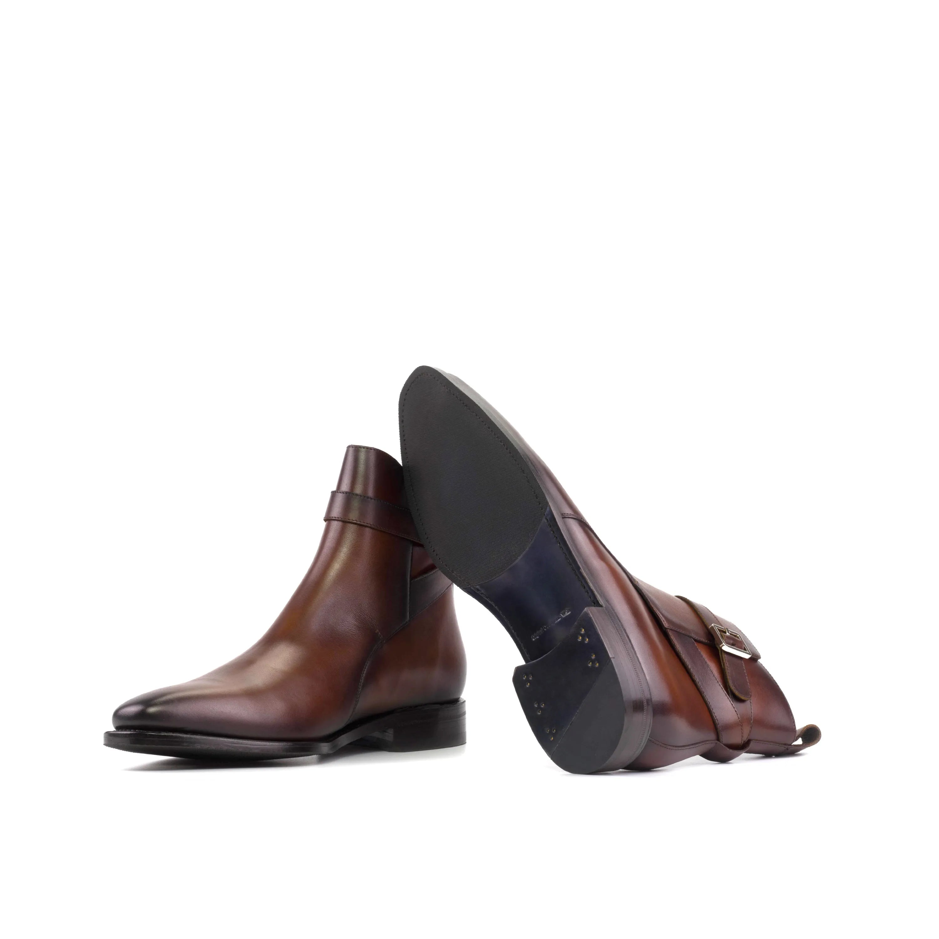 Pair of brown leather Palace Jodhpur Boots for stylish formal wear