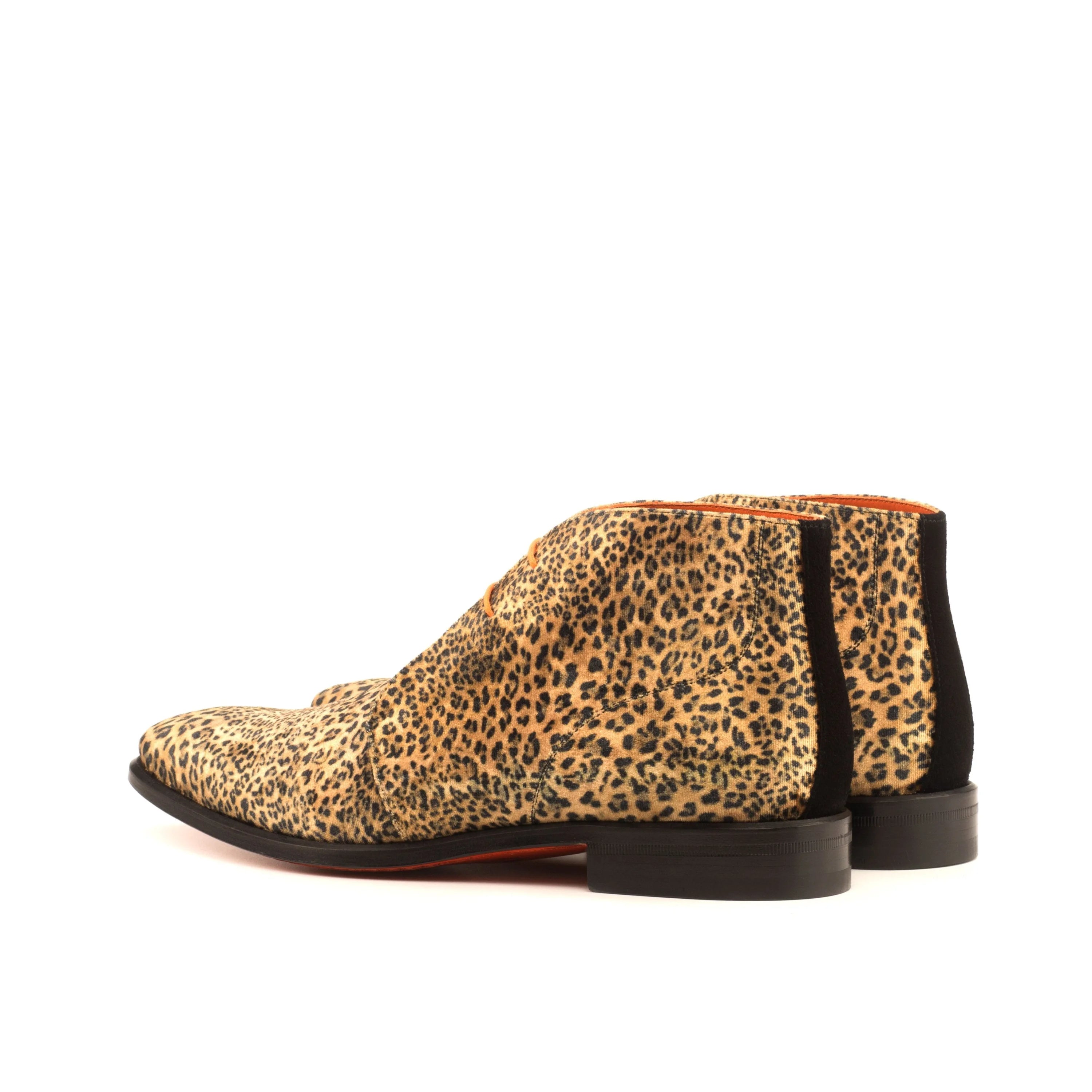 Pardo Chukka II leopard print ankle boots with black leather sole