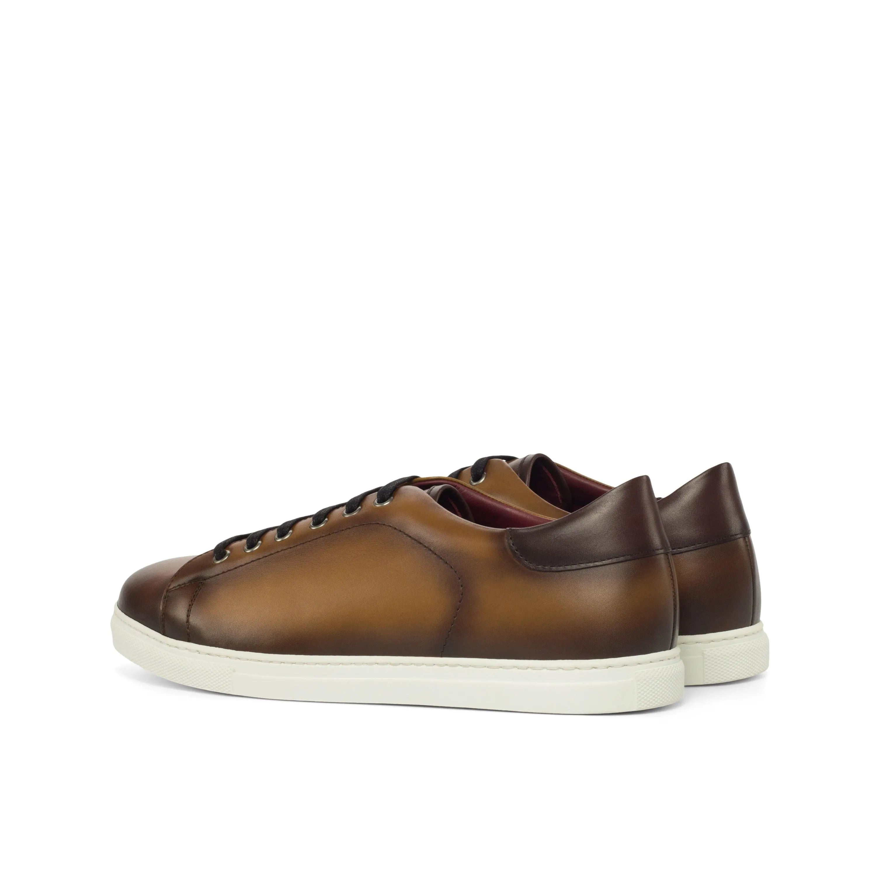 Brown leather sneakers, Porcho Trainer Sneaker, featuring a stylish cupsole trainer design