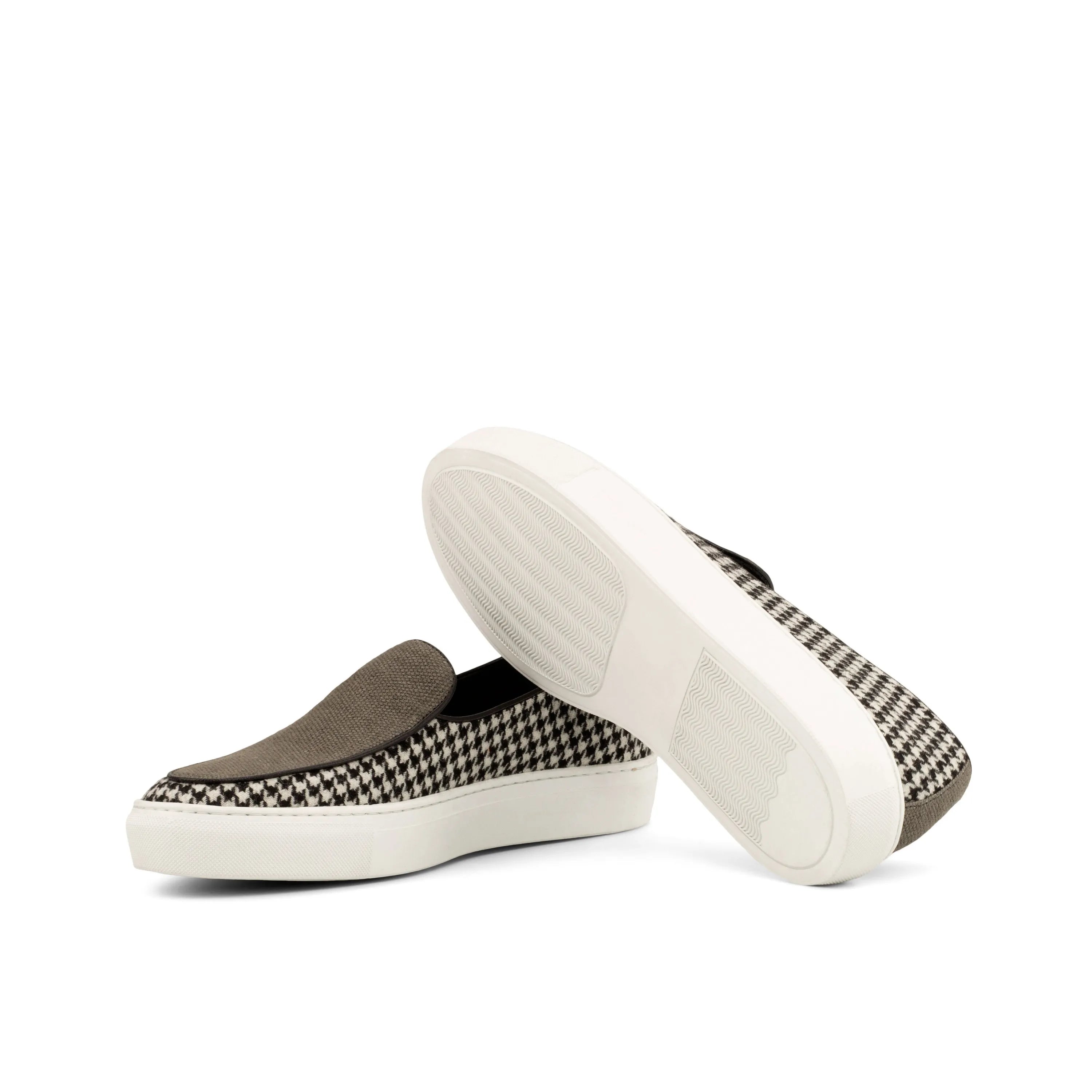 Houndstooth slip-on Proctor Belgian sneaker showcasing stylish and versatile design