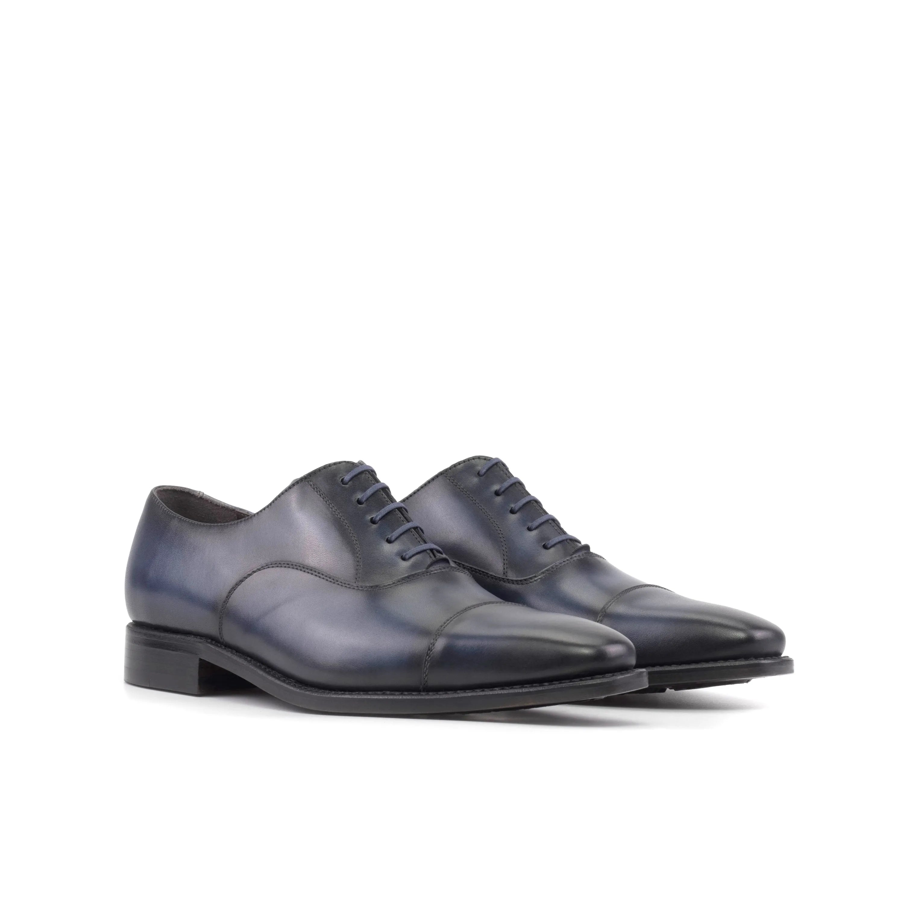 Pair of blue leather Raffinato Oxford Shoes for a sophisticated fast lane style