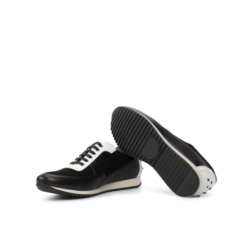 Black and white leather Rino Corsini Sneakers featuring a stylish design for casual wear