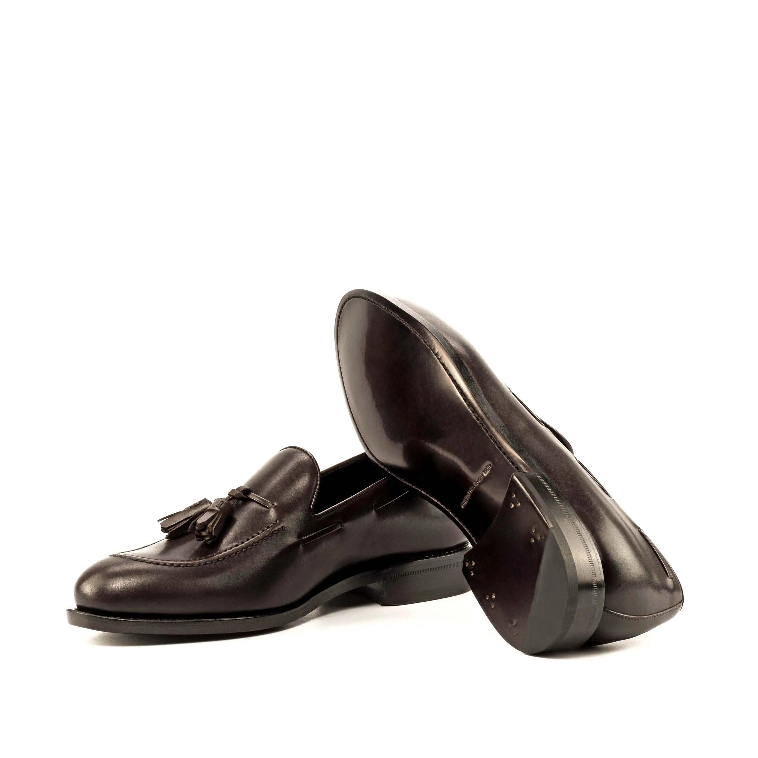 Pair of brown leather tassel loafers from Roberto Loafers, ideal for business days