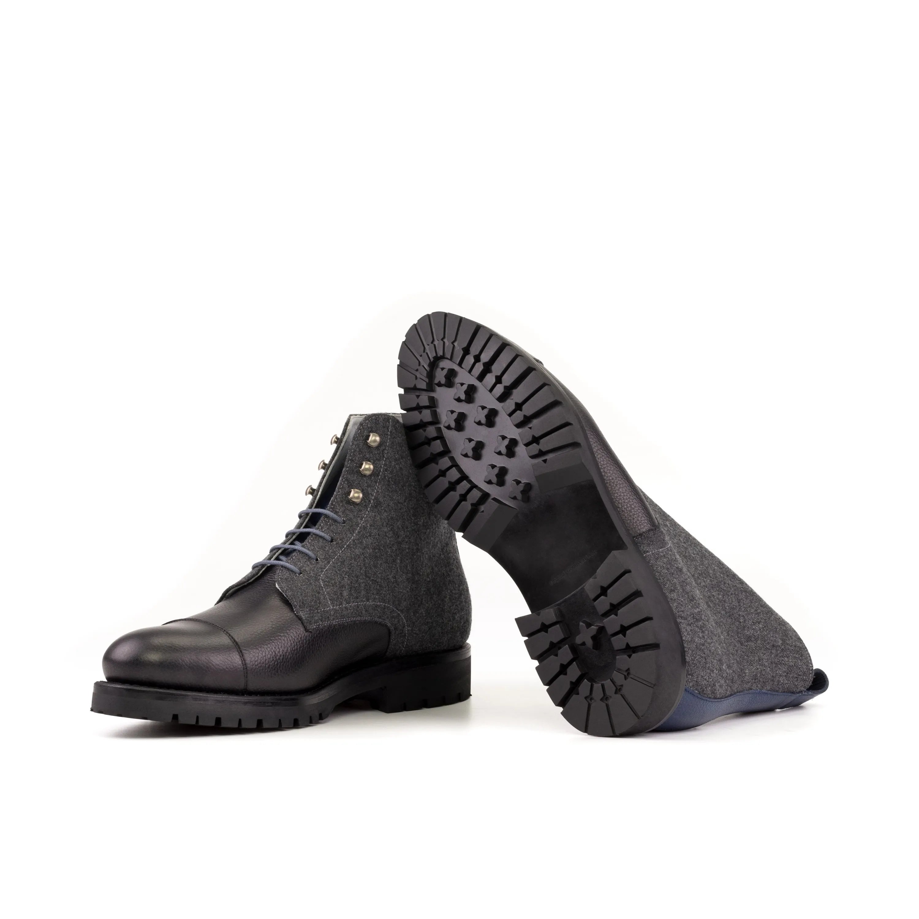 Pair of gray leather Rockfeild Jumper Boots for stylish and comfortable footwear