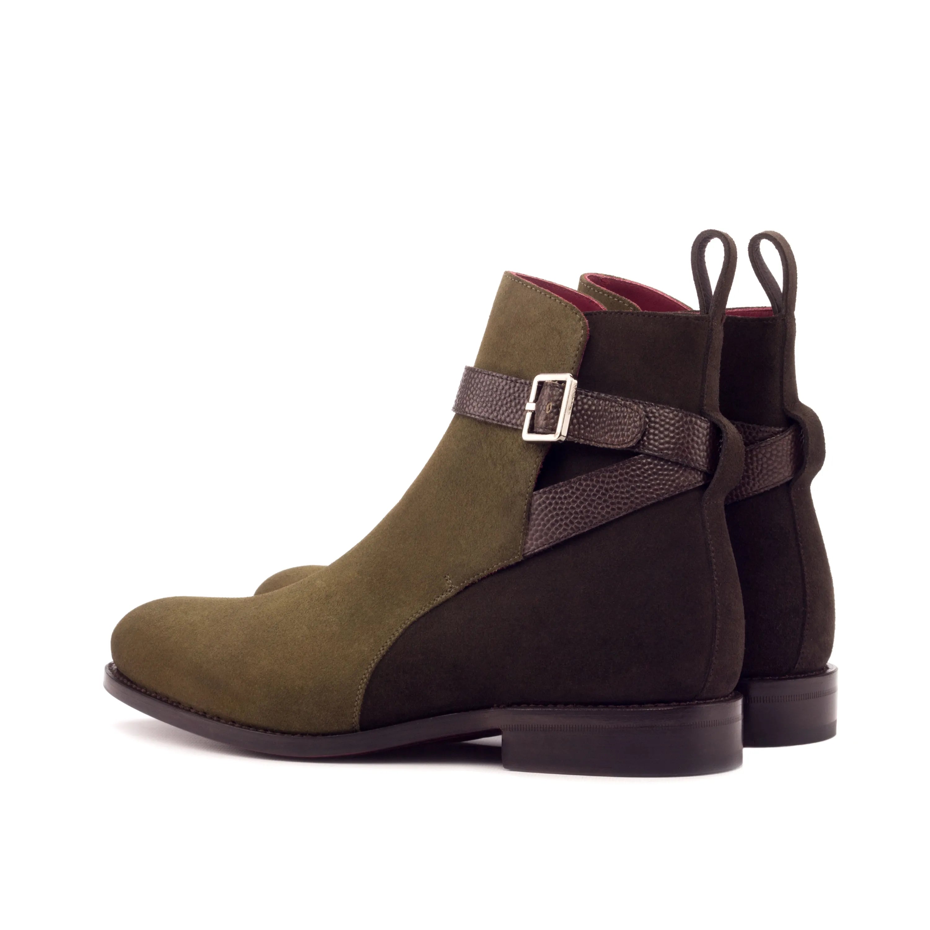 Two-tone Ronaldo Jodhpur Boots with buckle, perfect for stylish footwear choices