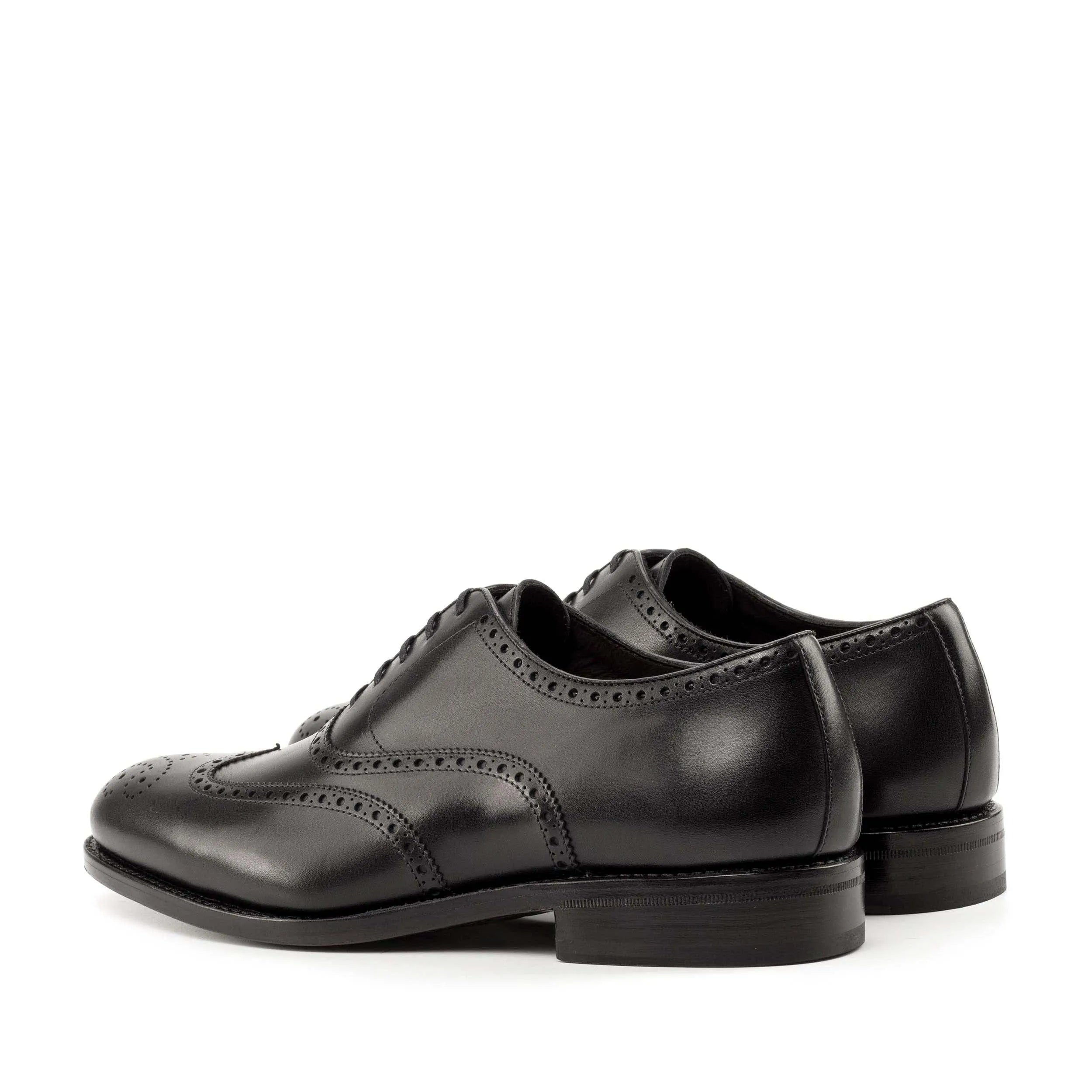 Pair of Rover full brogue shoes in black leather, perfect dress shoes for the fast lane