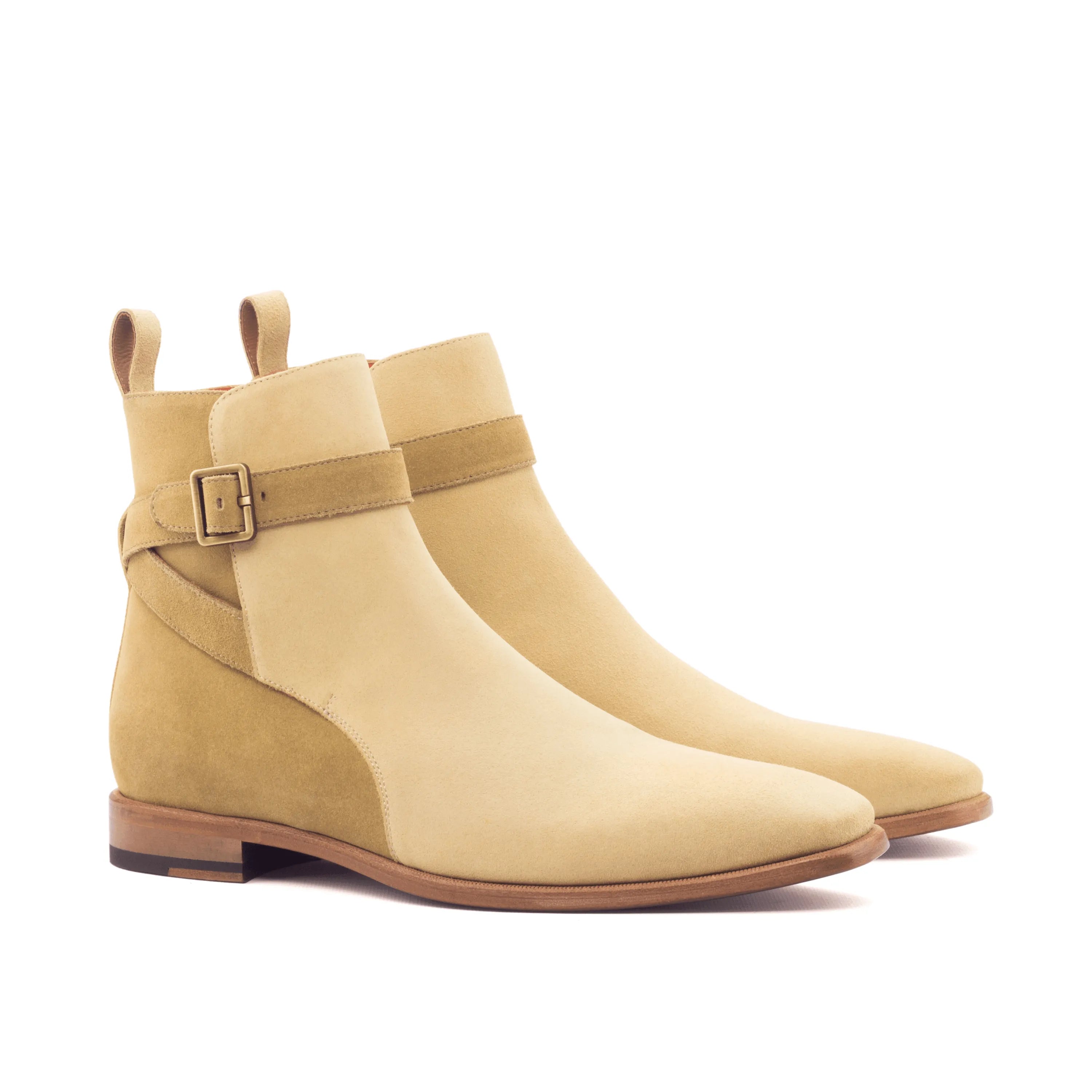 Beige leather ankle boots from the Royalty Jodhpur Boots collection