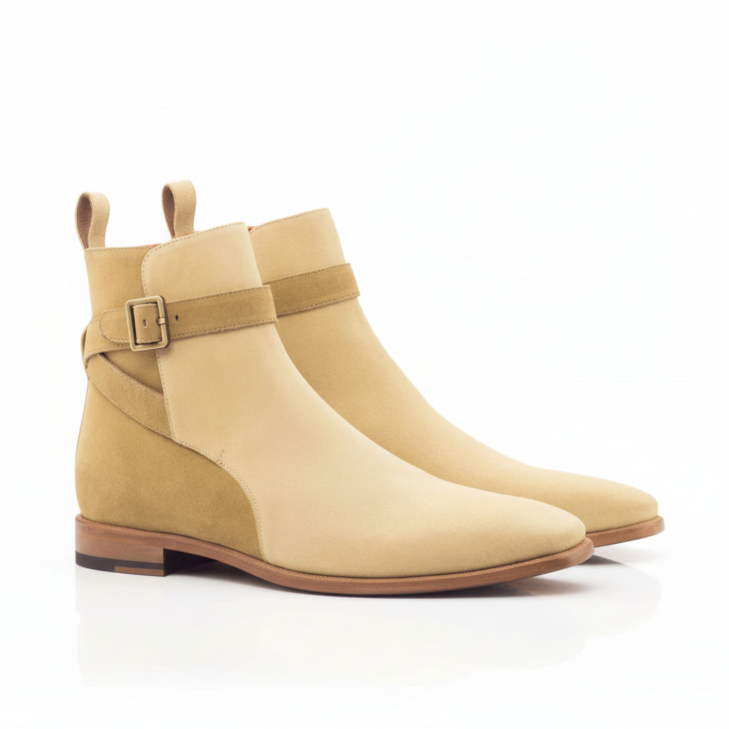 Beige ankle boots from the Royalty Jodhpur collection for stylish footwear choices
