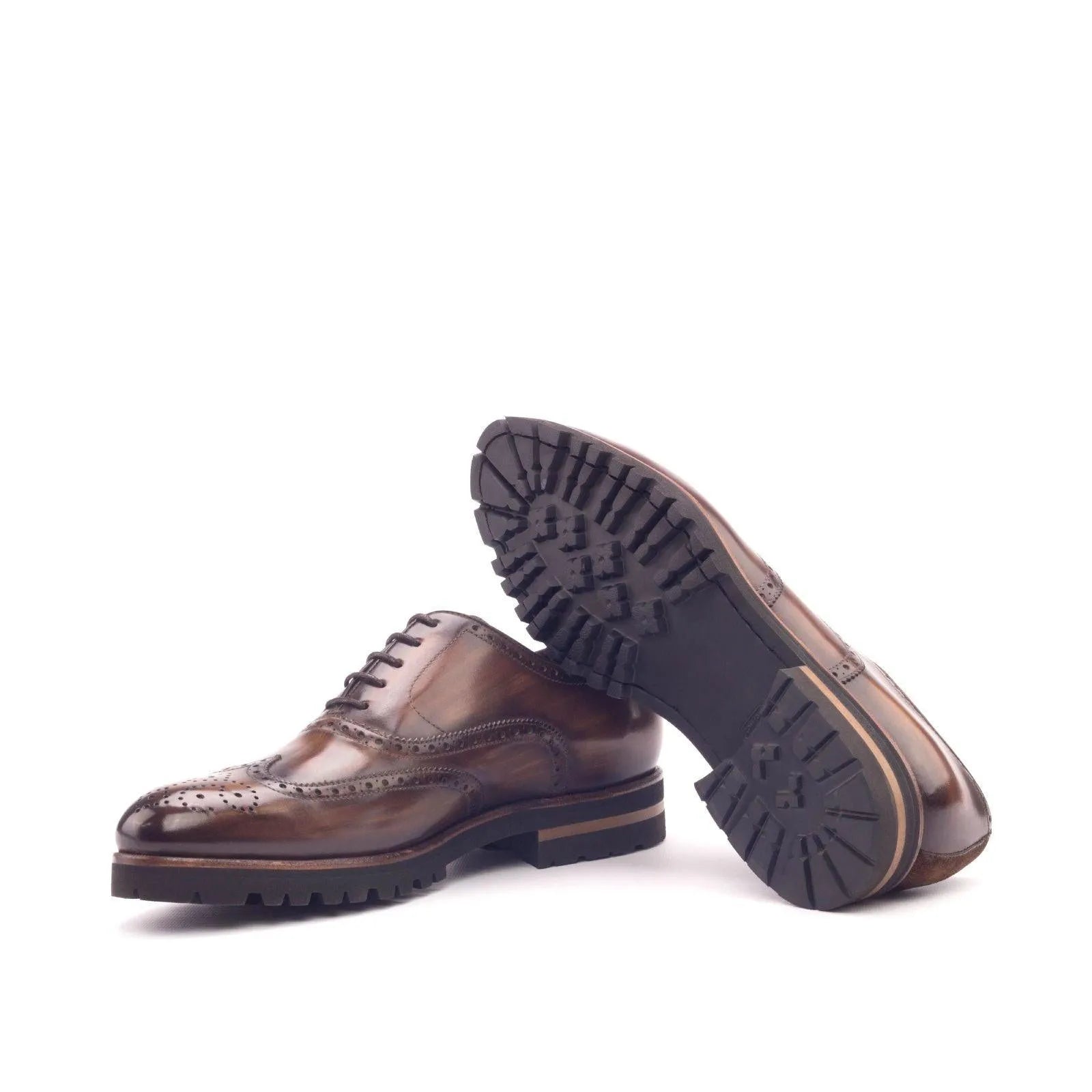 Brown leather brogue shoes with rounded toe from Southeast Full Brogue Shoes II collection