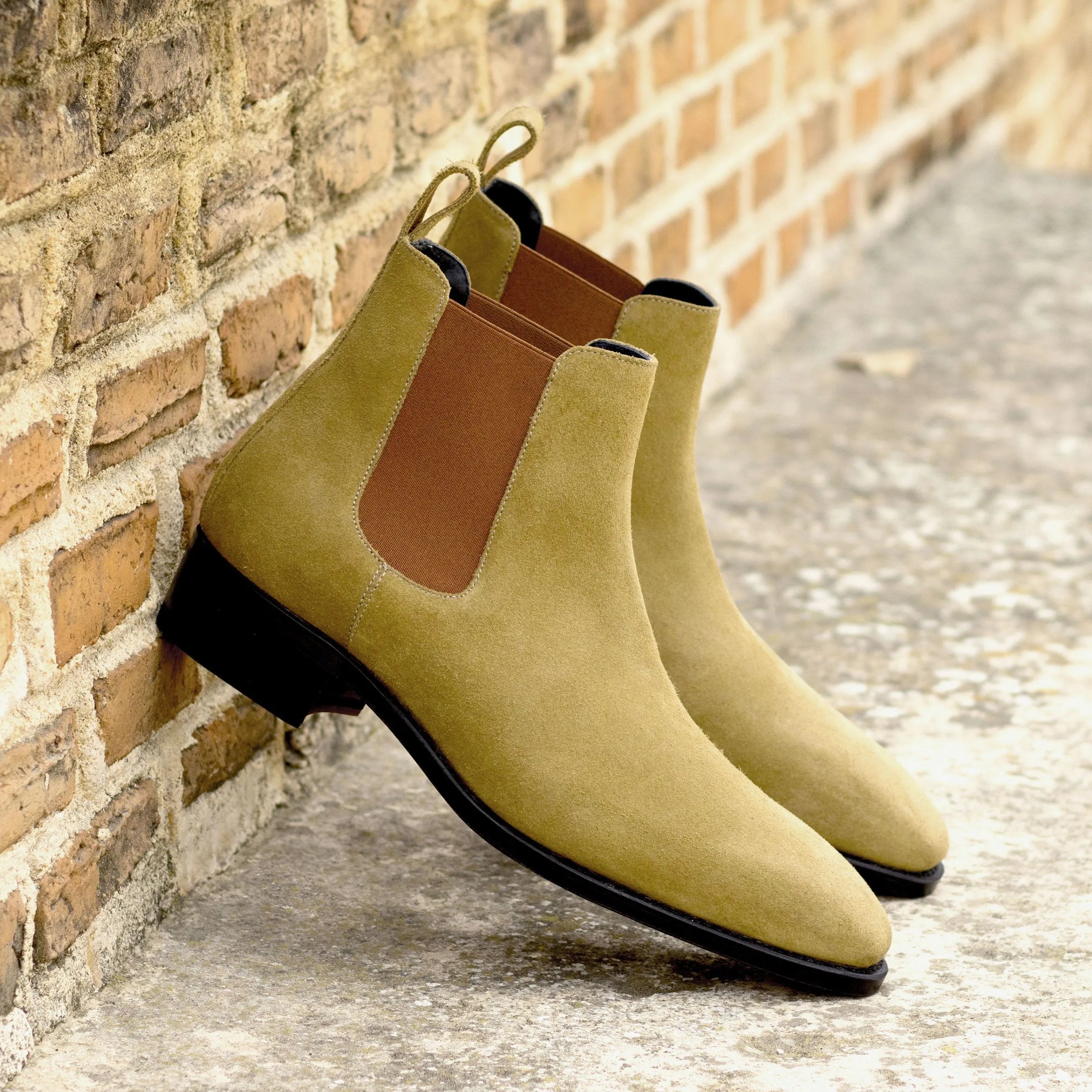 Tan suede Sovereign Chelsea Boot designed for style and versatility in footwear
