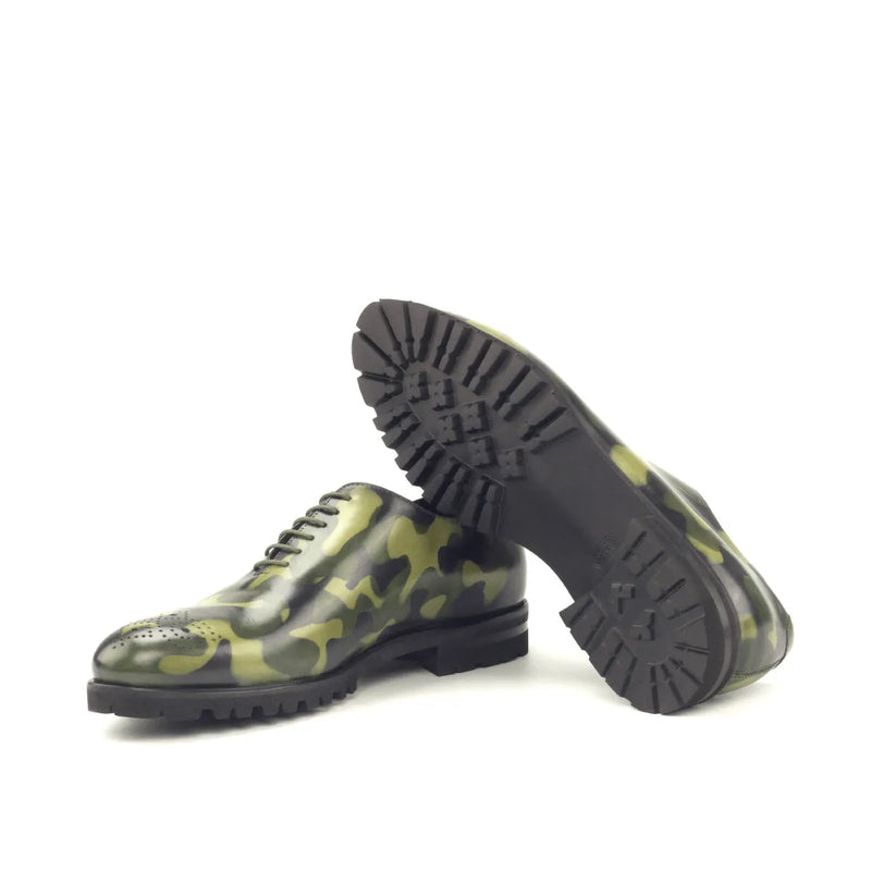 Camouflage patterned Spartacus whole cut patina dress shoes for stylish footwear