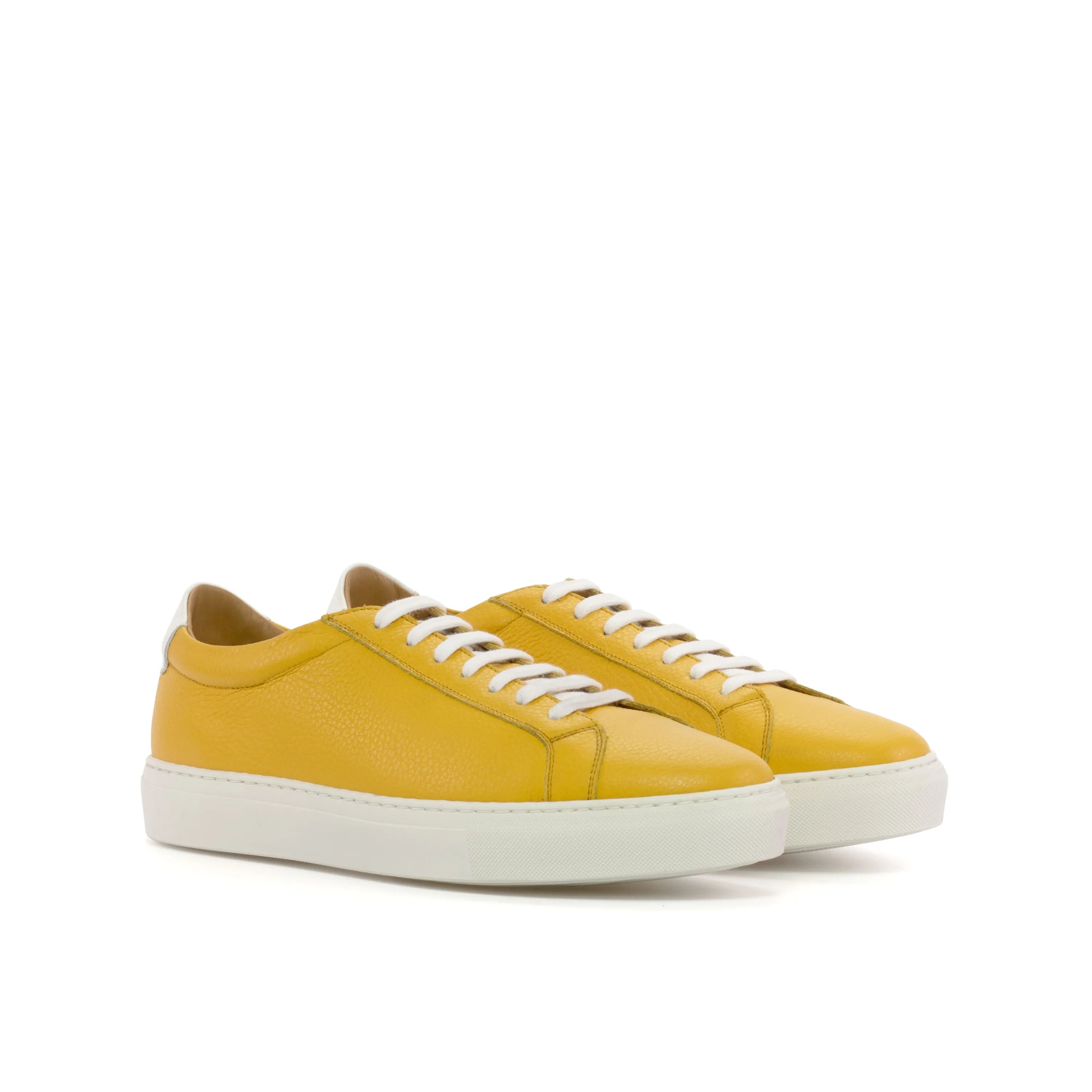 Yellow leather Sunnies Low Kick Sneaker II crafted from grain calf leather
