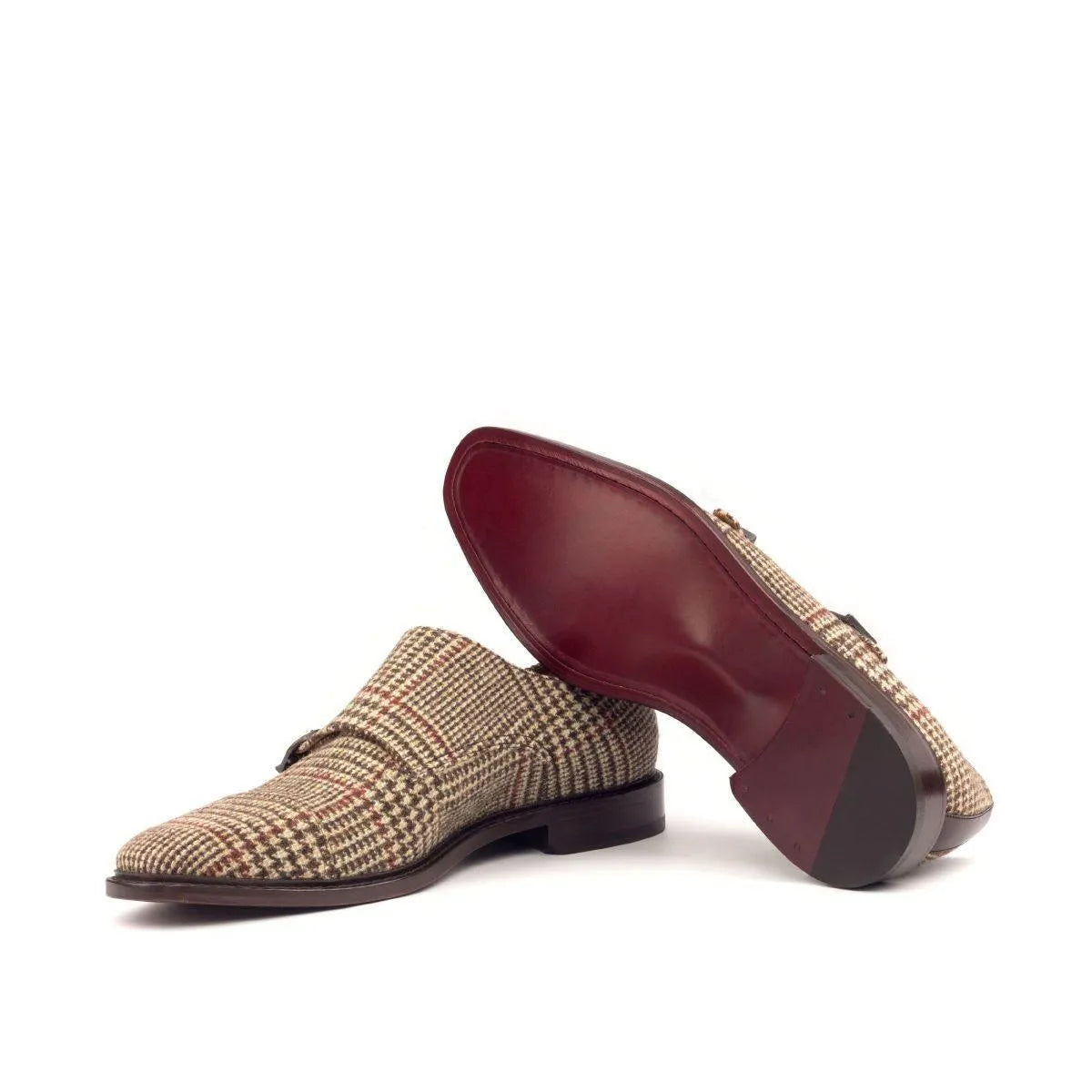 Tweed double monk strap shoes from the Ted Double Monk II collection for stylish elegance
