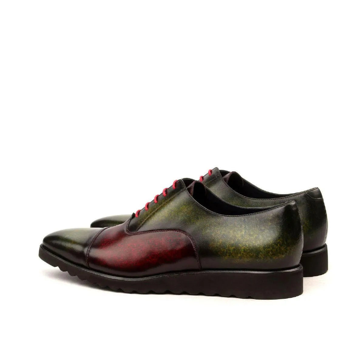 Two-toned leather Tice Oxford Patina Shoes II showcasing elegant crust patina design