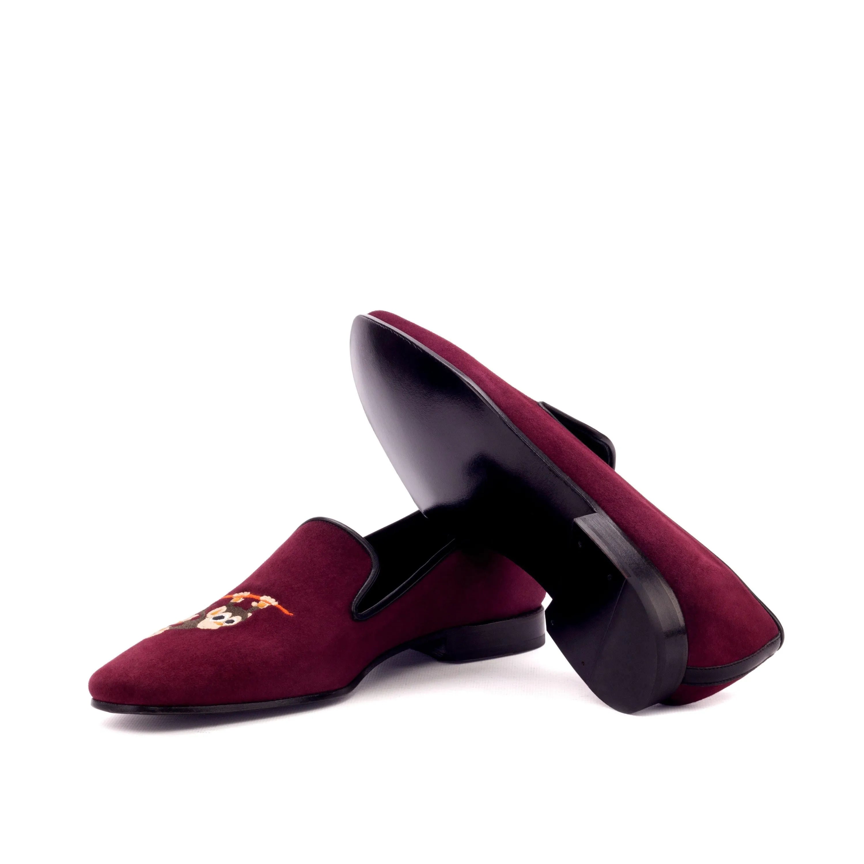 Burgundy suede loafers featured in Tito Drake Slipon II for stylish comfort