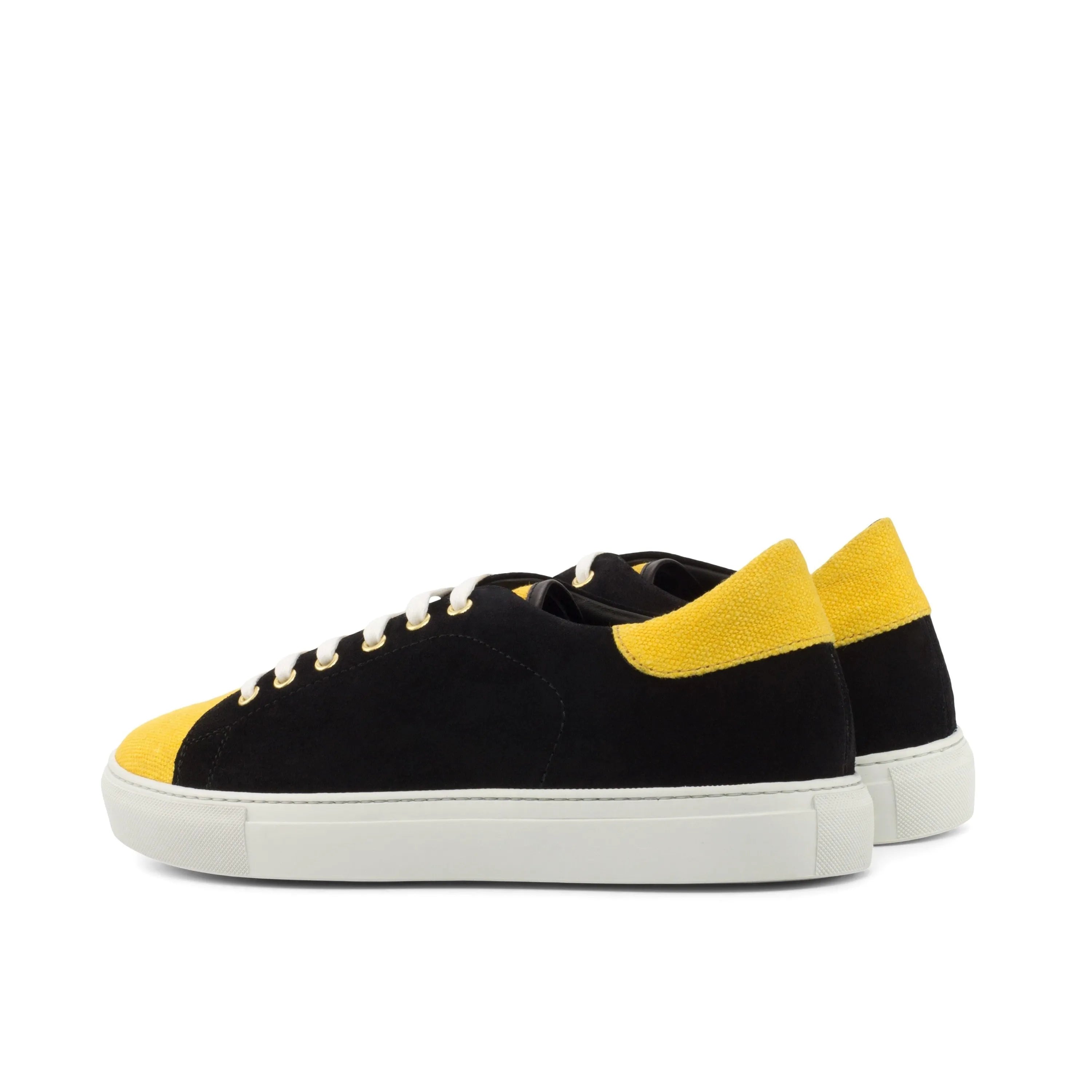 Black and yellow suede Travis Trainer Sneakers II showcasing trendy style and comfort