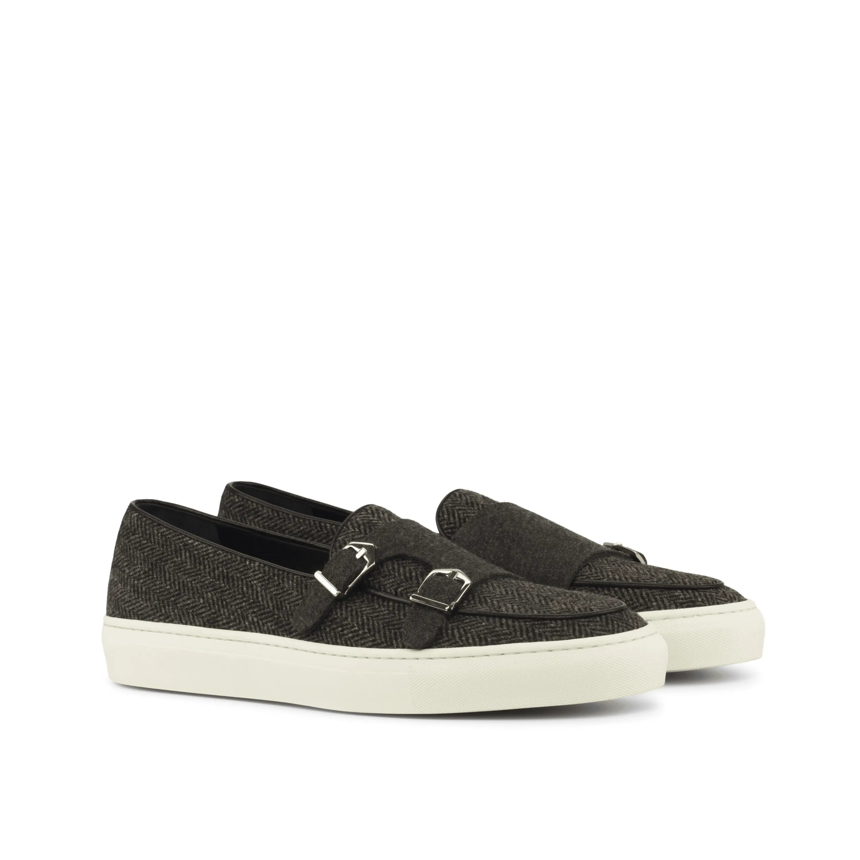 Pair of black Trove Monk Sneakers showcased in the Trove Monk Sneaker II product