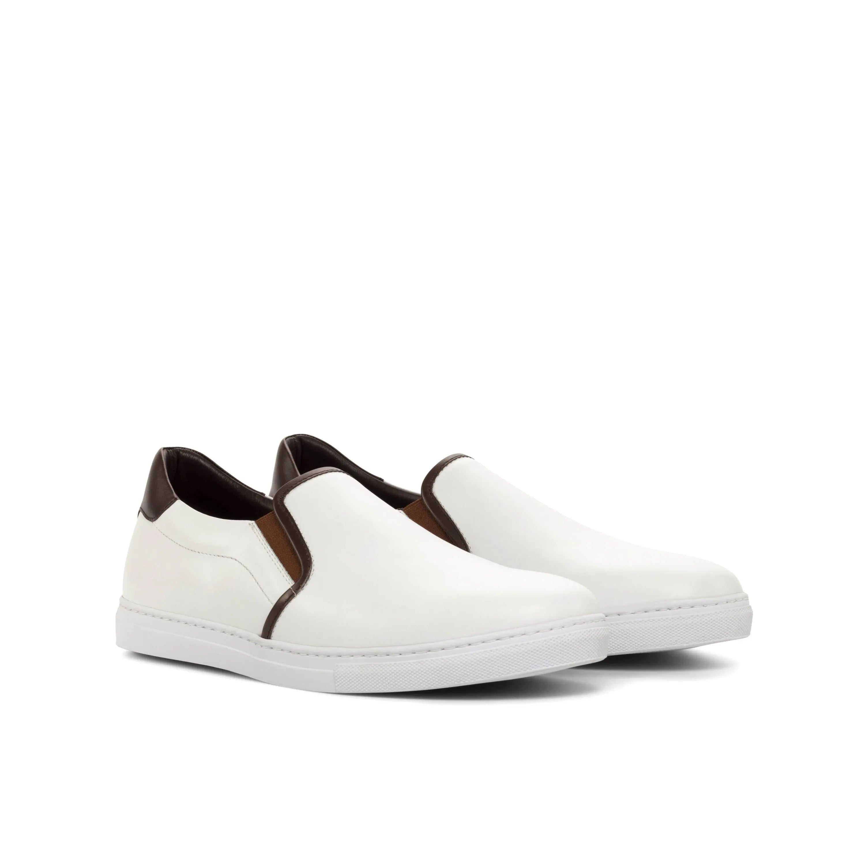 White leather Tuesday Slip on Sneakers, stylish and comfortable footwear for any occasion