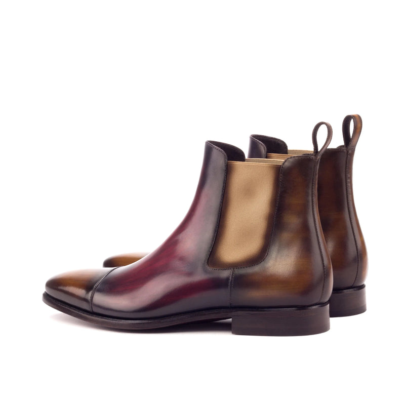 Leather Utah Patina Chelsea Boots featuring a rich crust patina finish