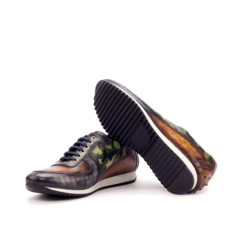 Camouflage leather sneakers from Vincento Corsini Patina, stylish and modern design