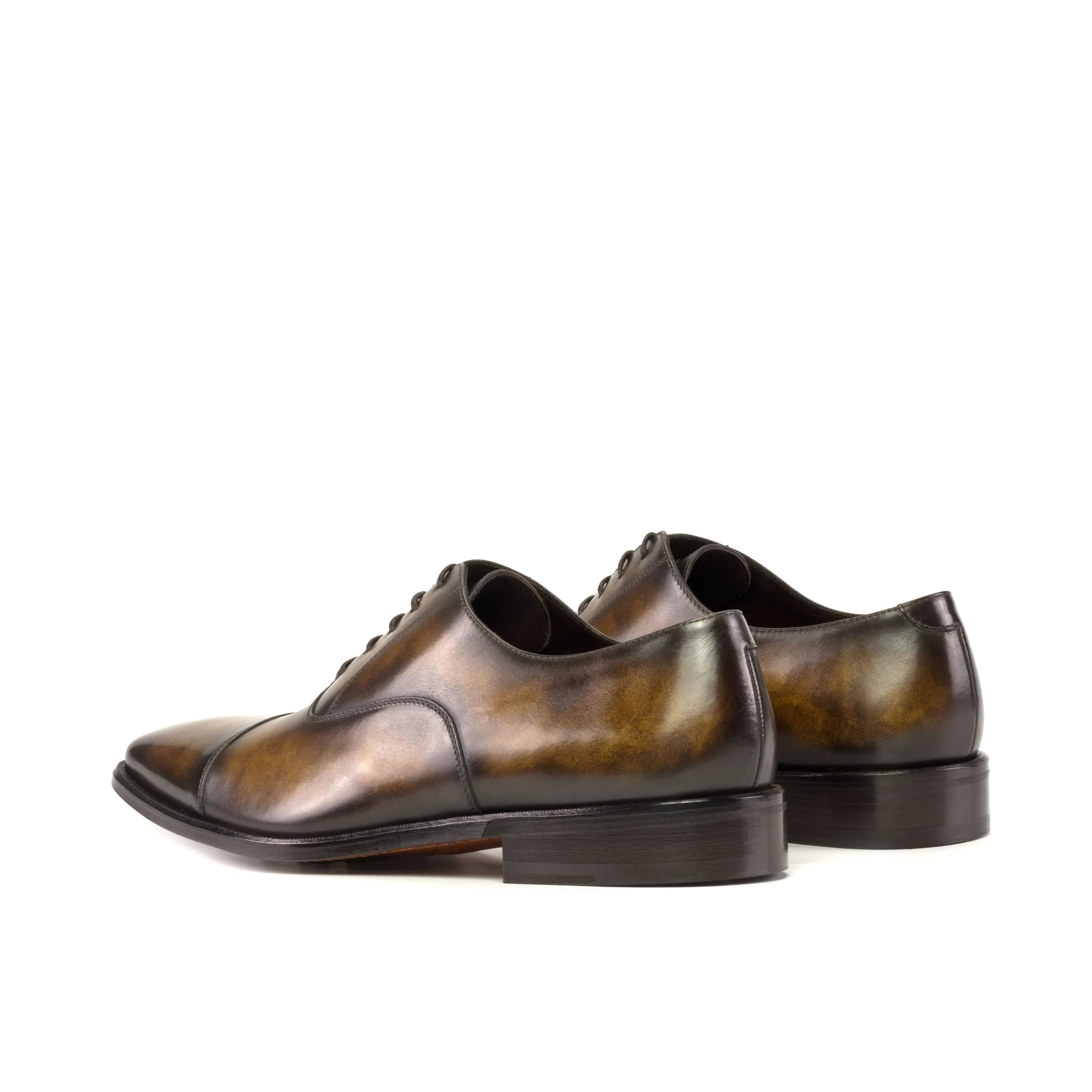 Brown leather Walker Patina Oxford shoes showcasing elegant craftsmanship and style